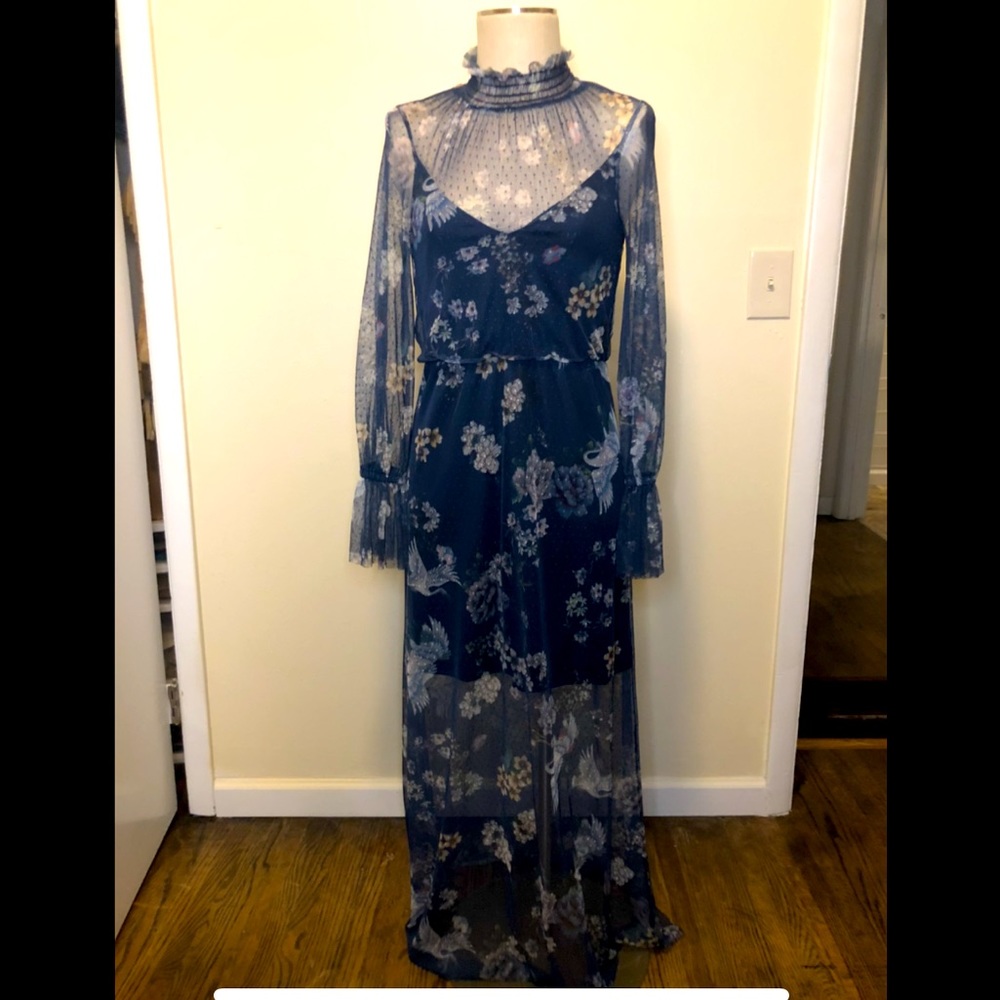 Full length high necked dress